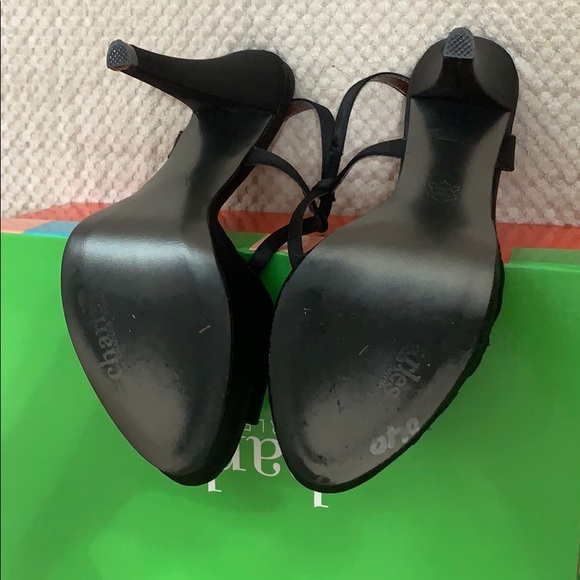 7 M 4” Charles David Strap black satin pumps - Picture 8 of 9